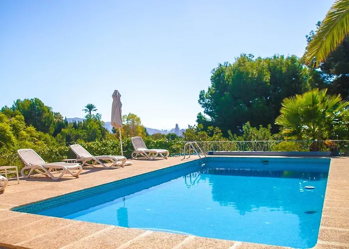 Villa Altozano With Pool, Barbeque, Large Garden, And Fantastic Sea Views