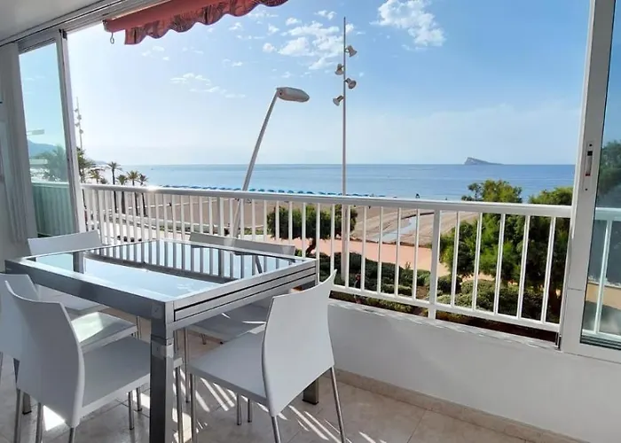 Luxury Primerisima Linea Playa Poniente Benidorm Con 6,5 Mts De Vistas Frontales Al Mar